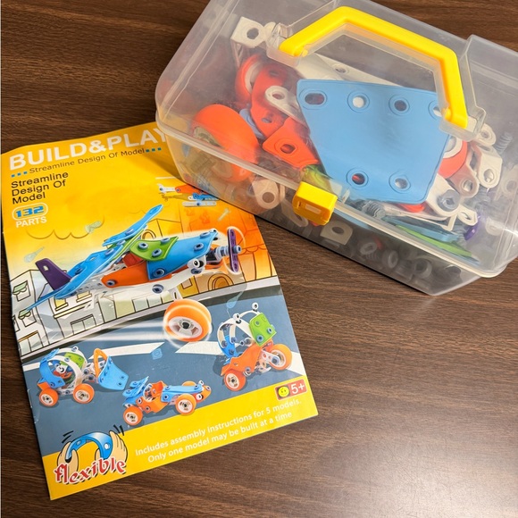 Flexi Other - STEM Build & Play - Flexi Creative Builder Set - Blue, Orange, Yellow